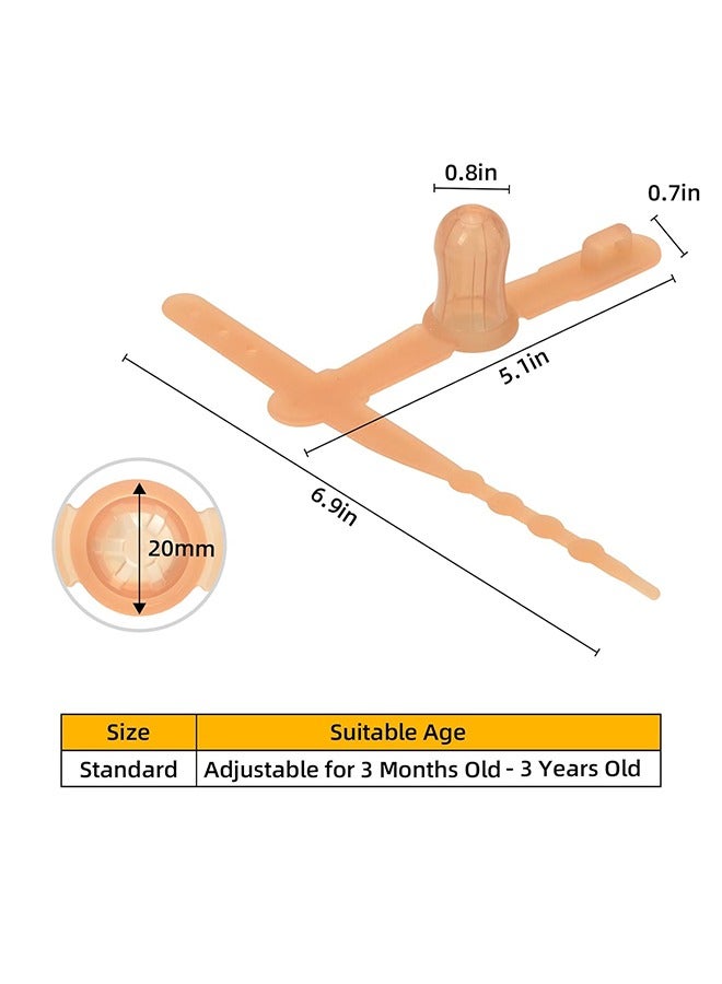 2Pcs Thumb Sucking Stop, Adjustable Thumb Guard for Thumb Sucking Silicone Thumb Sucking Treatment Kit for 3-36 Months Baby, Maximum for 1.95”-1.5" Wide Wrist - Image 3