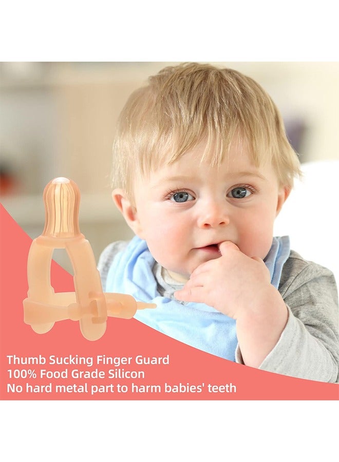 2Pcs Thumb Sucking Stop, Adjustable Thumb Guard for Thumb Sucking Silicone Thumb Sucking Treatment Kit for 3-36 Months Baby, Maximum for 1.95”-1.5" Wide Wrist - Image 2