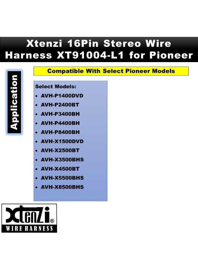 Xtenzi Car Radio Wire Harness Compatible with Pioneer CD DVD Navigation in-Dash - XT91004 - Image 4