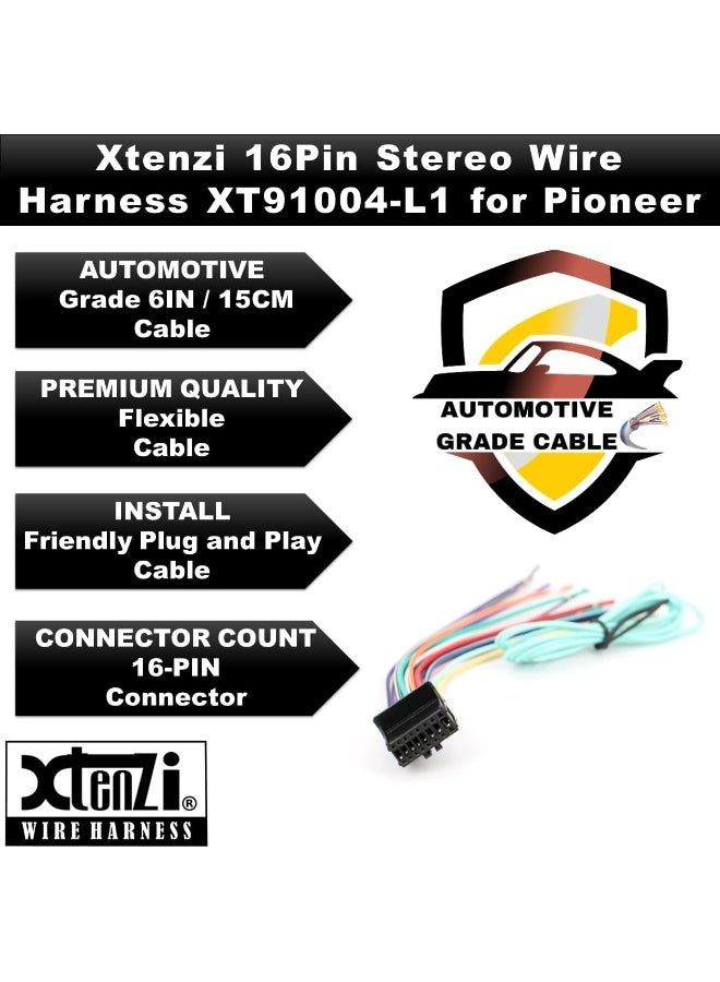 Xtenzi Car Radio Wire Harness Compatible with Pioneer CD DVD Navigation in-Dash - XT91004 - Image 3
