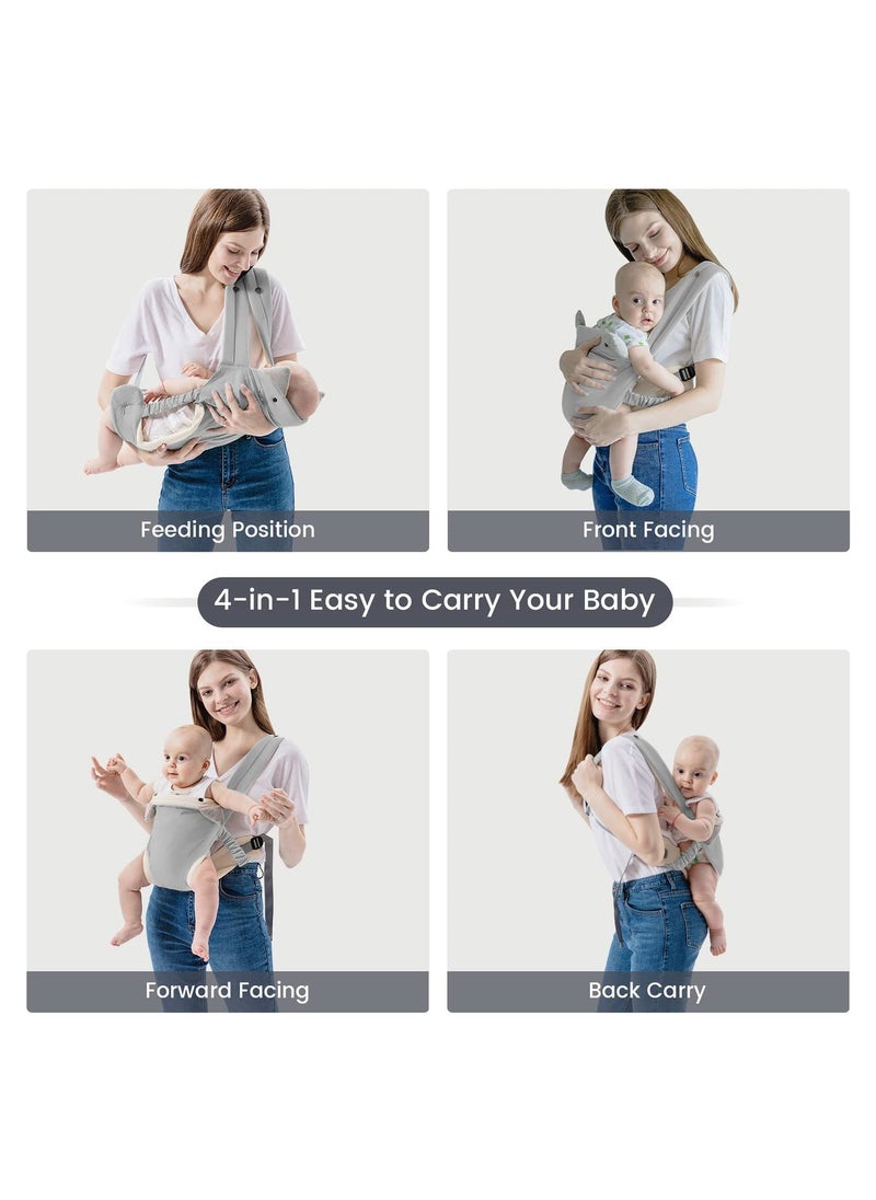 Generic - 4-in-1 Baby Carrier with Pocket - Adjustable, Breathable Sling for Newborns to Toddlers (up to 15KG) - Easy to Wear and Perfect for Parents on the Go! - Image 1