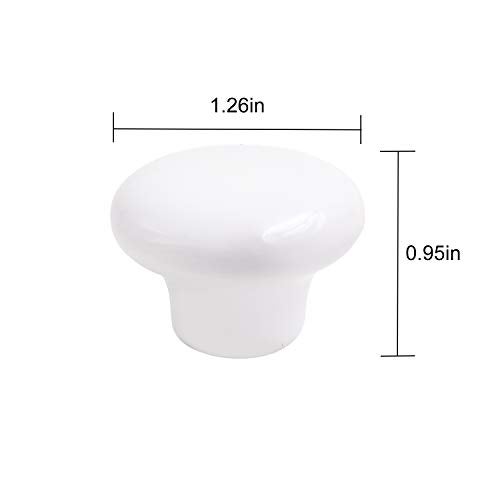 KINJOEK 20 Packs Ceramic Cabinet Knobs, Vintage Porcelain Cabinet Knobs and Pulls with 0.98 Inch Screws for Kitchen Cabinets Bathroom Dresser Furniture - Image 3