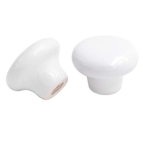 KINJOEK 20 Packs Ceramic Cabinet Knobs, Vintage Porcelain Cabinet Knobs and Pulls with 0.98 Inch Screws for Kitchen Cabinets Bathroom Dresser Furniture - Image 2