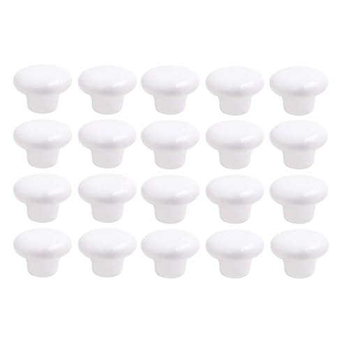 KINJOEK 20 Packs Ceramic Cabinet Knobs, Vintage Porcelain Cabinet Knobs and Pulls with 0.98 Inch Screws for Kitchen Cabinets Bathroom Dresser Furniture - Image 1