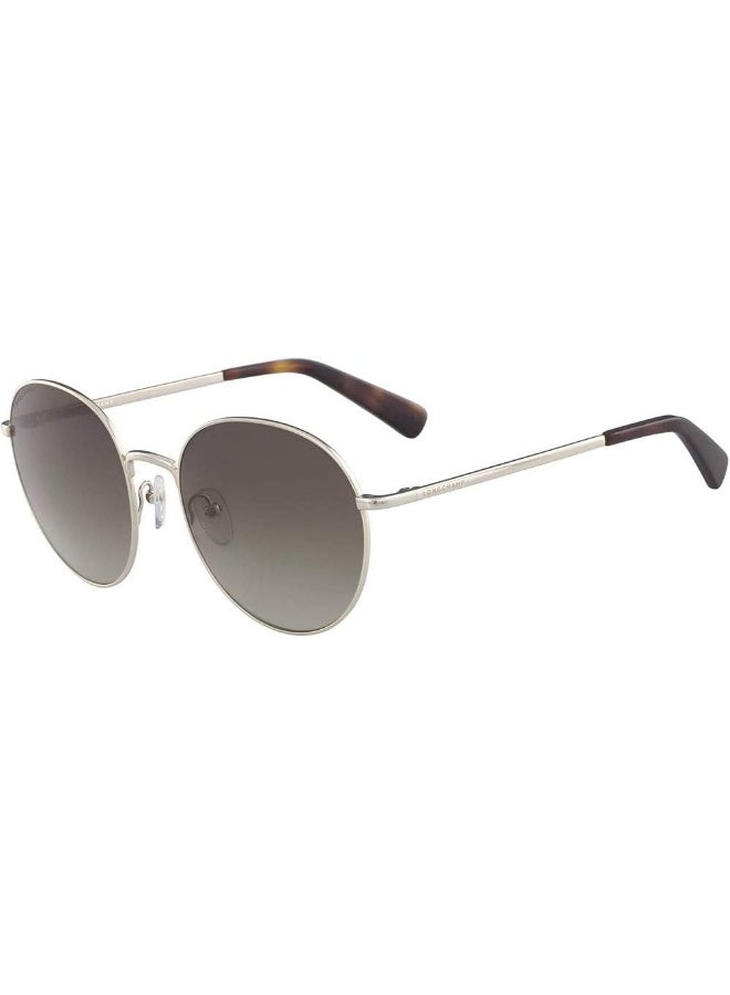 Longchamp Women's UV Protection Round Shape Metal Sunglasses LO101S-771-5619 - Lens Size: 56 - Rose Gold/Nude  - Image 2