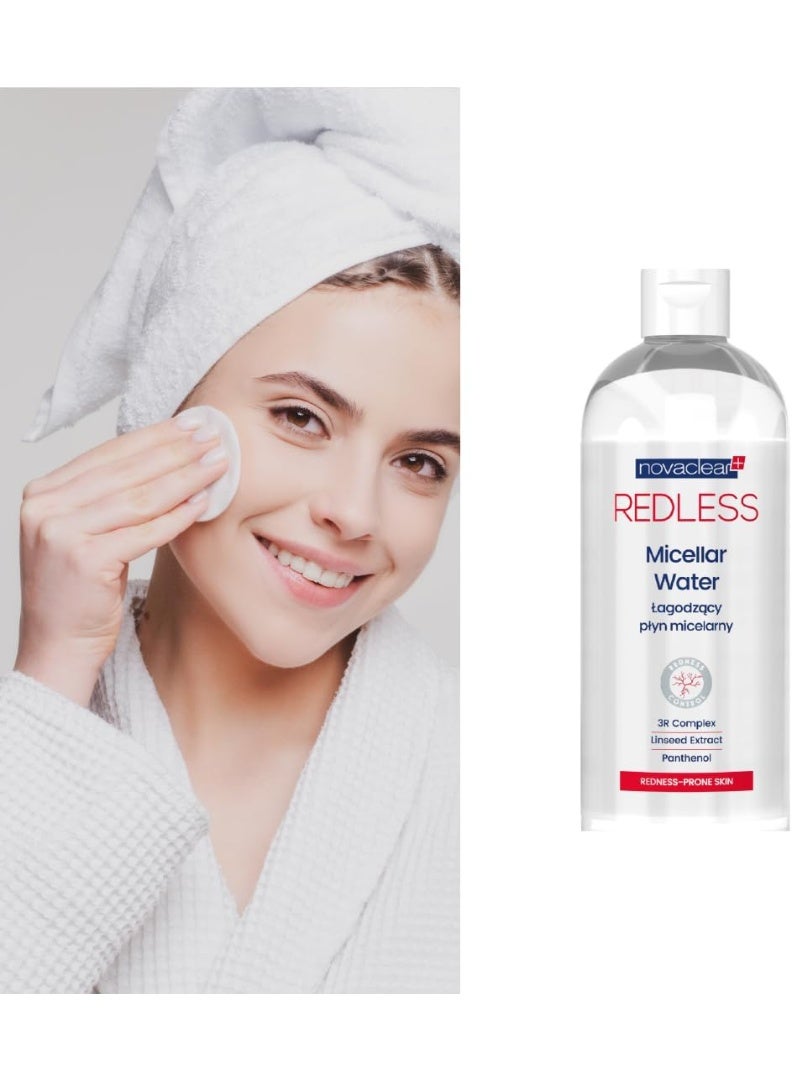 Novaclear Redless Soothing Micellar Water 400ml – Gentle Cleanser for Sensitive & Irritated Skin - Image 2