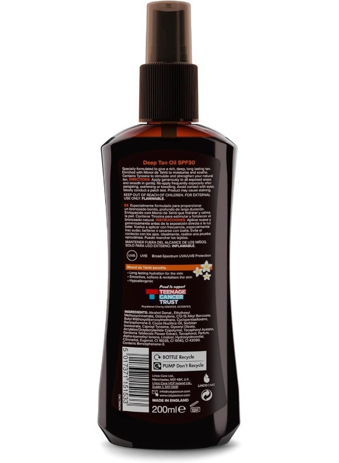 Calypso Deep Tanning Monoi Tahiti Oil Spray with SPF30, 200 ml - Image 3