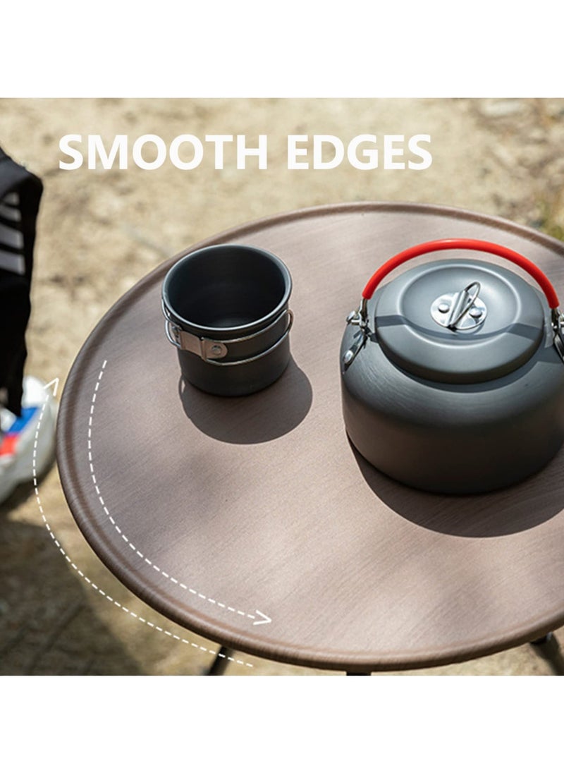 XiuWoo Telescopic Folding Portable Three-legged Liftable Aluminum Alloy Round Coffee Outdoor Camping Dining Table with Storage bag for Hike Picnic  - Image 2