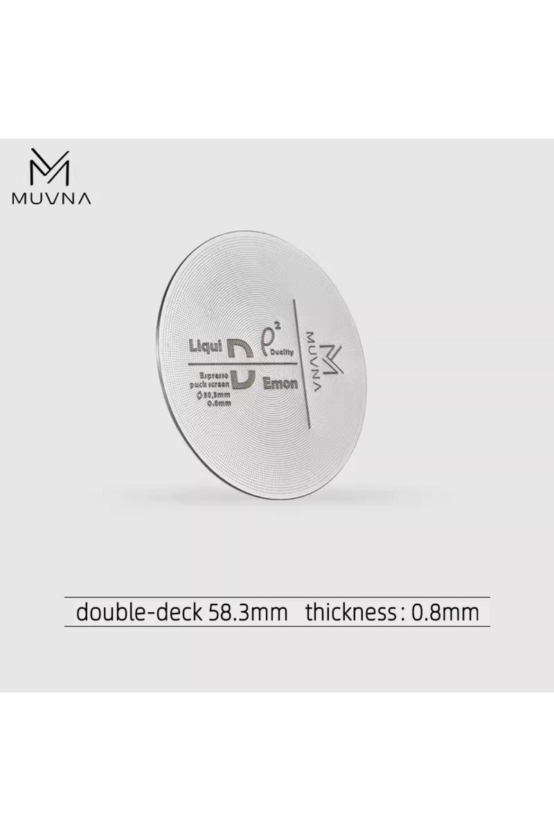 58.3MM double layer MUVNA Espresso Puck Screen Double Layer Filter Reusable 304 Stainless Steel Coff