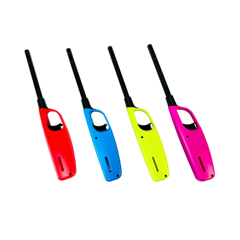 Lasertec PS-11601-3 Adjustable Flame BBQ Lighter – Refillable Long-Reach Igniter