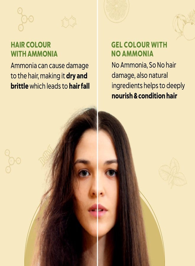 Indus Valley Gel Hair Color Chemical Free For Long & Shiny Hair (Dark Copper Blonde 7.4) - Image 3