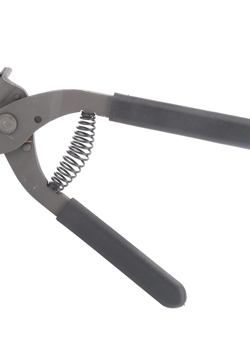 GGOOT Punch Plier Hand Held Silent 4mm 4 Prong Leather Craft Hole Punching Tool, Hardware Tools for Belts Saddles, High Carbon Steel with Plastic Handle, Maximum Jaw Opening 10mm - Image 3