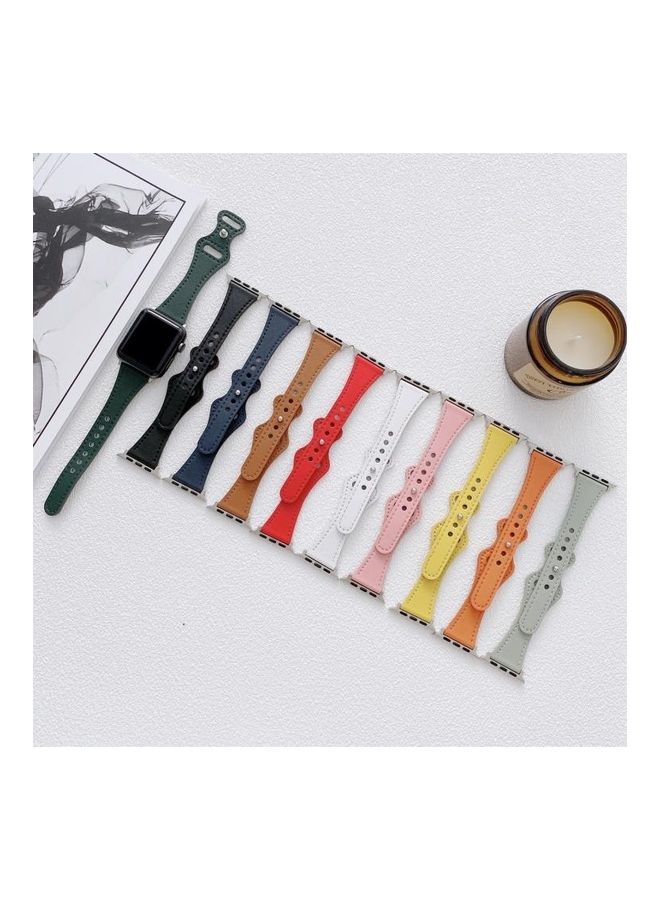 HuHa Small Waist 8-Shape Replacement Band For Apple Watch Series 7 41mm/6 u0026 SE u0026 5 u0026 4 40mm/3 u0026 2 u0026 1 38mm Blue - Image 2