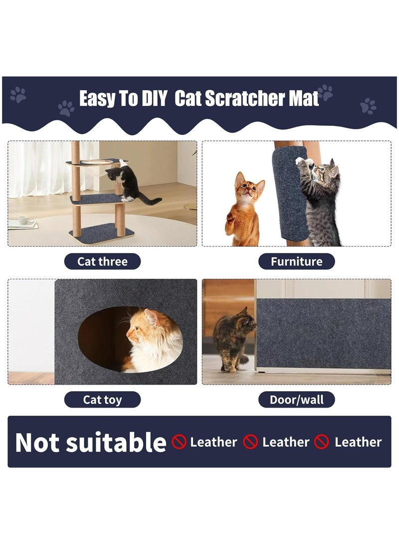 آنا 30*100 سم سجادة حماية قابلة للاستخدام الذاتي لتقليم القطط للصعود والخدش للأثاث، الأرائك، والجدران - Image 3