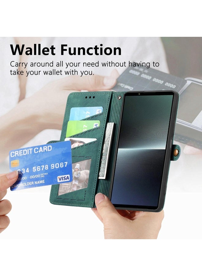 HuHa For Sony Xpreia Ace 3 Geometric Zipper Wallet Side Buckle Leather Phone Case(Green)  - Image 5