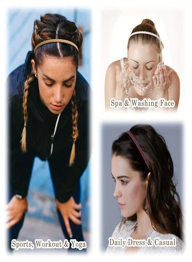 EPARTY مجموعة إي بارتي من 6 قطع من عصابات الرأس البلاستيكية الرقيقة للغاية والمزينة بأسنان للنساء والفتيات (متعددة الألوان) | حلقات شعر مانعة للانزلاق بتصميم سنابل القمح | عصابات شعر رفيعة بألوان زاهية لغسل الوجه والمدرسة والاستخدام اليومي - Image 4