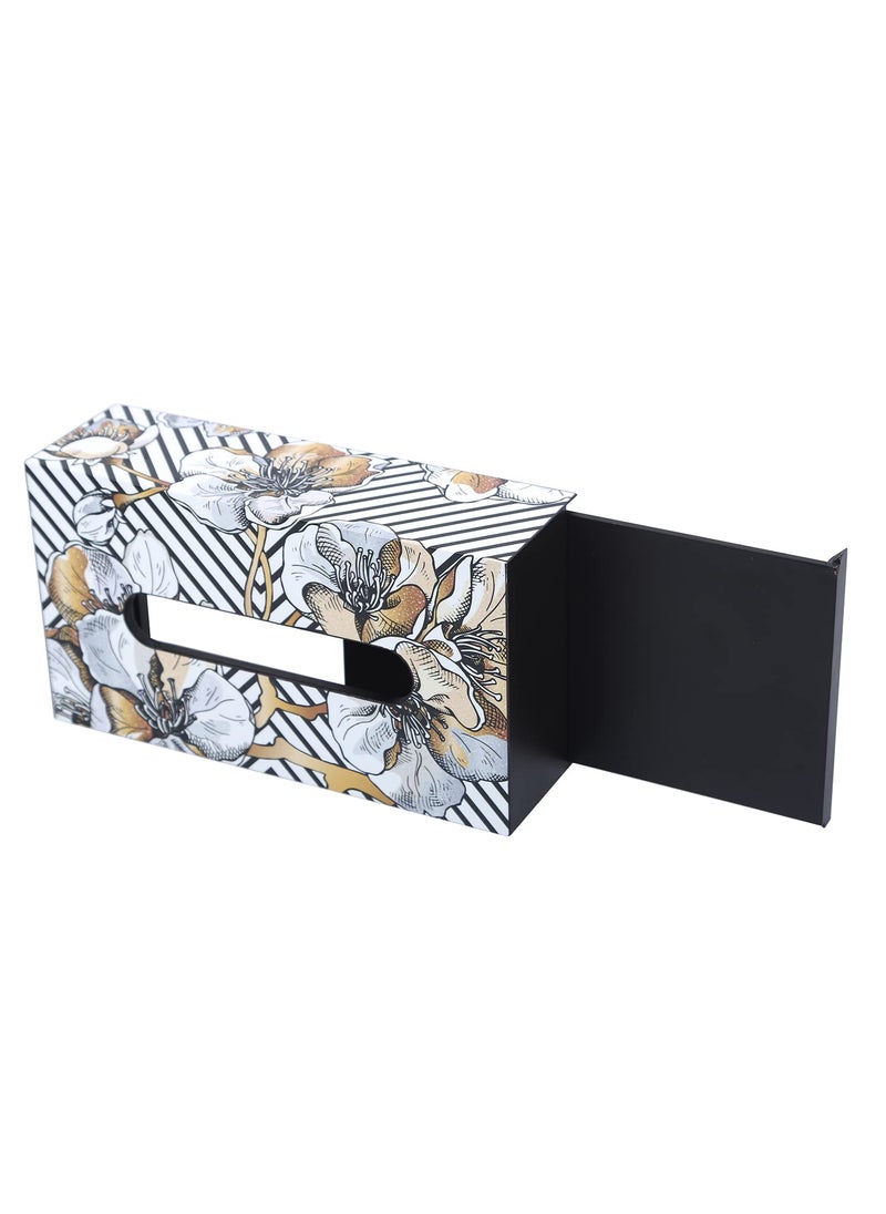 RF REINVENTION FACTORY Reinvention Factory Tissue Paper Box Holder 9 x 5 inch for Gifting Office Desks Cars Home Decor Dining Table Handcrafted Rectangular Napkin Holder Geometric Flower Tissue Paper Box  - Image 5