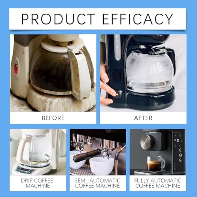 NALACAL أقراص تنظيف ماكينة صنع قهوة الإسبريسو، 12 قرصًا، متوافقة مع جميع ماكينات القهوة، باللون الأبيض - Image 4