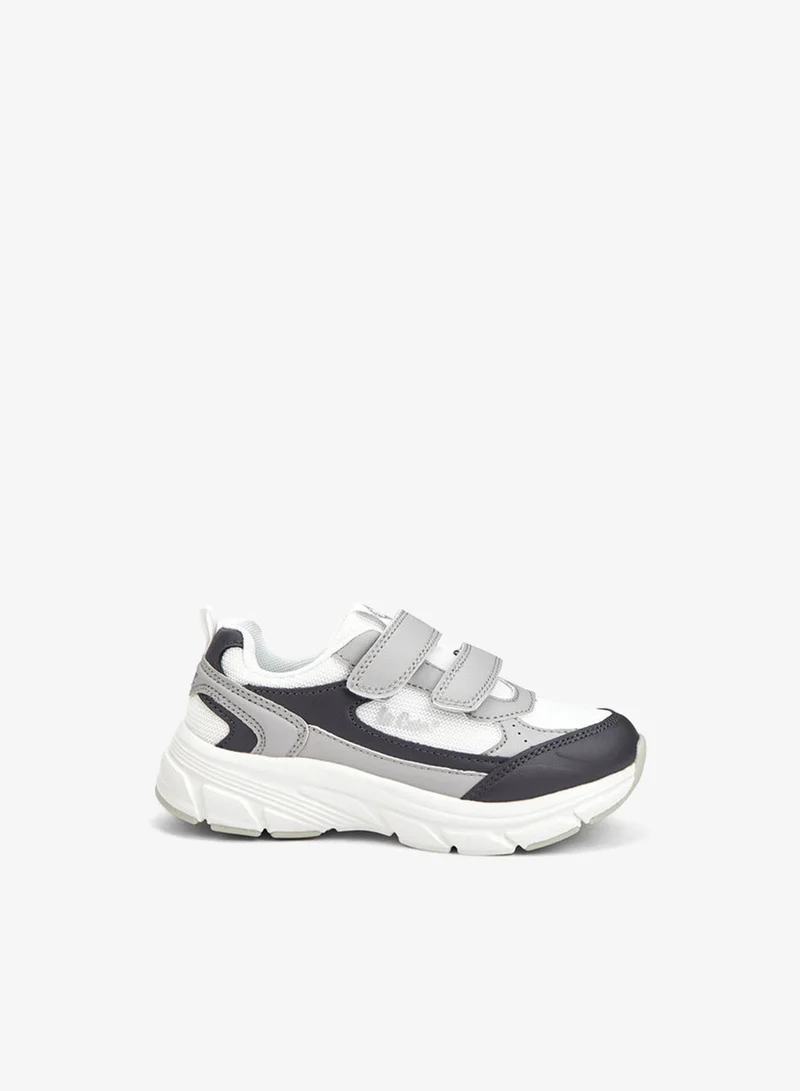 Lee Cooper Boys' Panelled Sneakers with Hook and Loop Closure