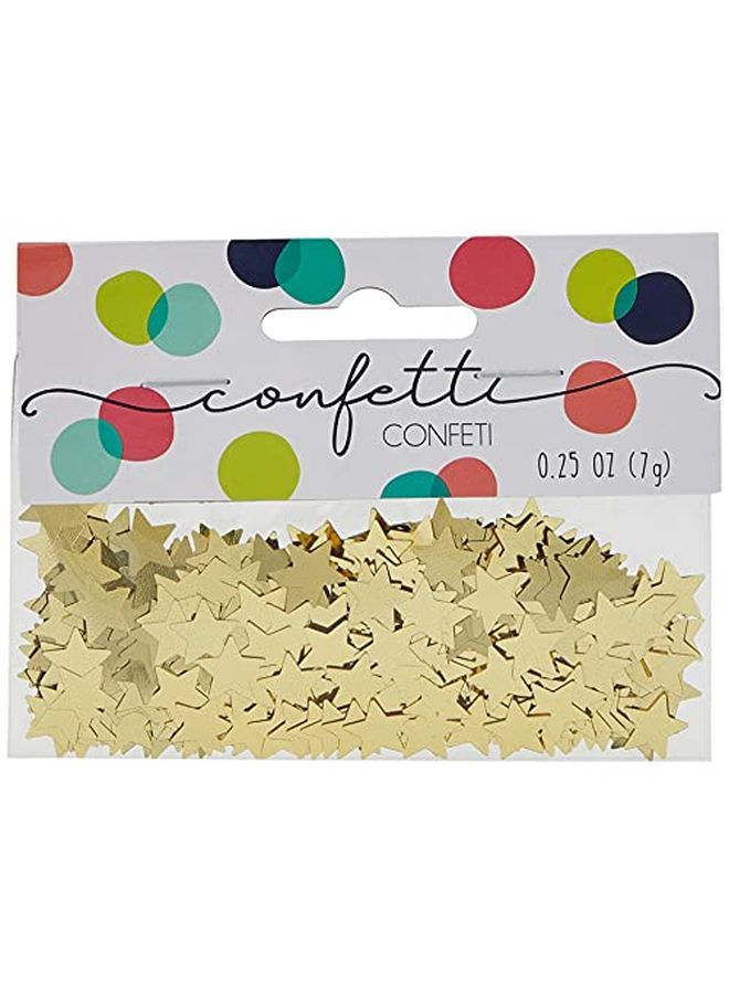 Amscan 369146.19 Gold Mini Stars Confetti | .25 Oz | 1 Pack | Party Decor - Image 1