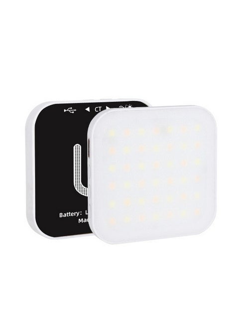 Fill Light 2W Fill Light Selfie Camera Lamp with Magnetic Adsorption USB Powered Adjustable Brightness Dimmable/Color Temperature Changing for Live Show Taking Pictures