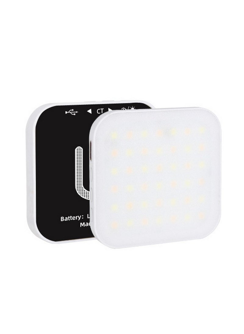 GUDOO - Fill Light 2W Fill Light Selfie Camera Lamp with Magnetic Adsorption USB Powered Adjustable Brightness Dimmable/Color Temperature Changing for Live Show Taking Pictures - Image 1