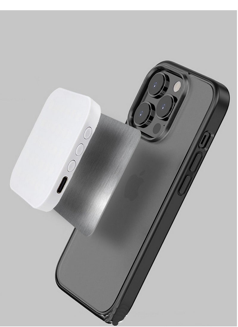 GUDOO - Fill Light 2W Fill Light Selfie Camera Lamp with Magnetic Adsorption USB Powered Adjustable Brightness Dimmable/Color Temperature Changing for Live Show Taking Pictures - Image 1