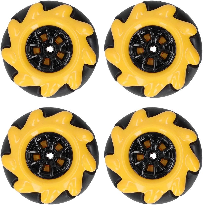 Hyuduo Mecanum Wheel, Smart Robot Car Parts, Robot Wheel Accessories OmniDirectional Wheel, DIY Toy Components, 48mm ABS Rubber((2 Pairs)) - Image 4