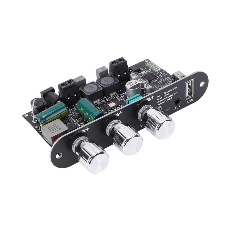 WALFRONT Bluetooth 5.3 Amplifier Board 100W Stereo AMP Module with TPA3116D2 Chip Speaker Pairing AUX USB Input for DIY Wireless Speakers - Image 2