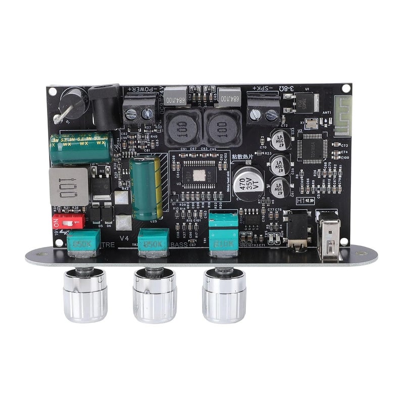 WALFRONT Bluetooth 5.3 Amplifier Board 100W Stereo AMP Module with TPA3116D2 Chip Speaker Pairing AUX USB Input for DIY Wireless Speakers - Image 1