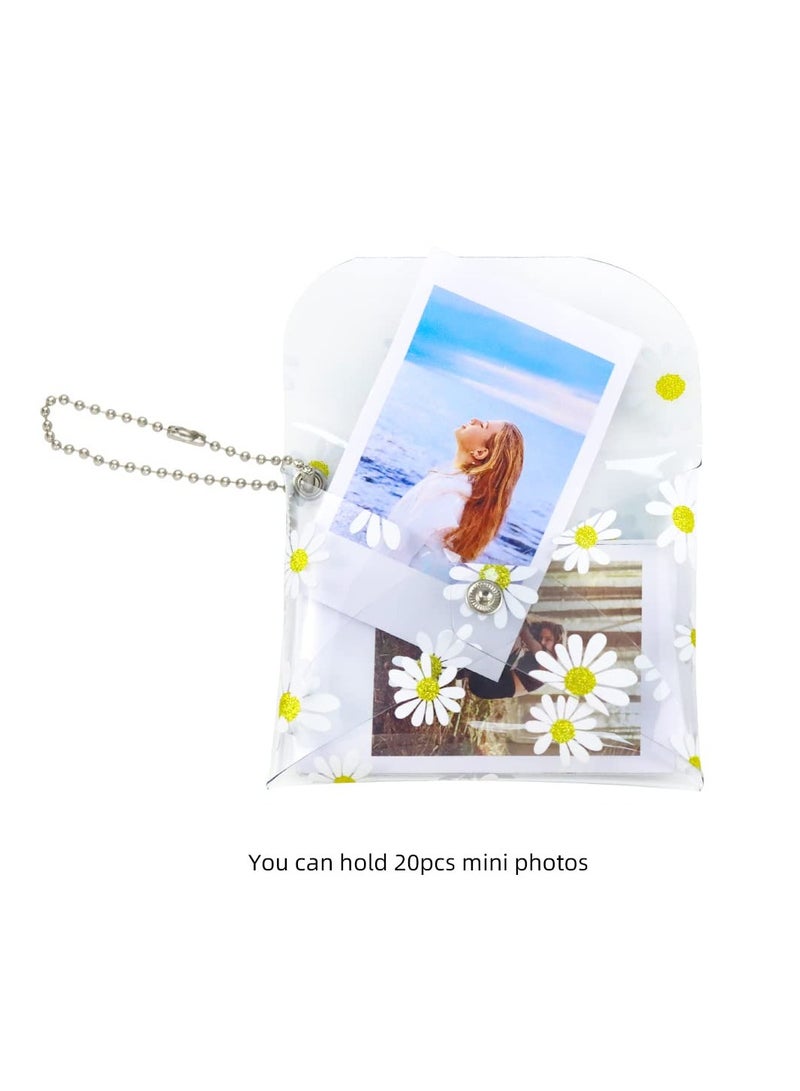 SYOSI Photo Storage Bag for Fujifilm Instax Mini 11, Camera Square Photo Wallet Envelope Bag Accessories Storage Holster Star Daisy (2PCS) - Image 2