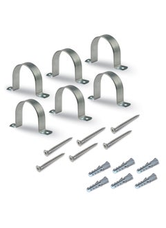 Duravel Duravel U Clamps Fastener Hanger Pipe Clamps Clip with Screw and Plug, for Conduit Pipe Fixing Bracket and Support Water Pipe and Gas Pipe – 10 Pcs (2 Inch)  - Image 1