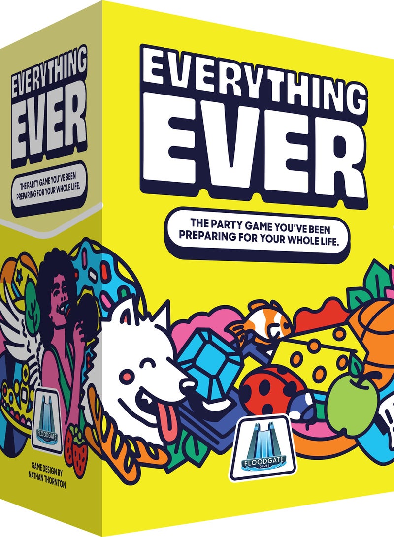 Floodgate Games Everything Ever Card Game Fun Family Games for Adults Teens Kids Fun Quick Party Game 20 Minutes Ages 12 and Up for 2 to 10 Players Easy to Learn - Image 2