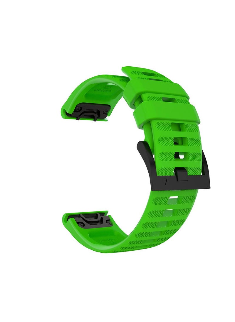 Silicone strap is suitable for the garmin Fenix7pro/6/Fenix7x/6x/7s Green 22mm Fenix6 - Image 1