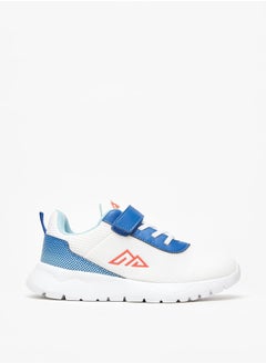 Boys Textured Sports Shoes with Hook and Loop Closure