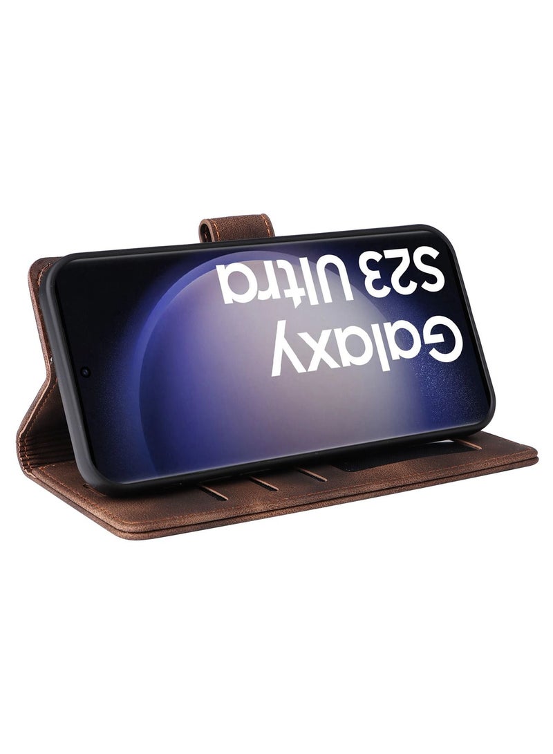 Suteni Flip Cover Hidden Card Slots Leather Phone Case for Samsung - Image 3