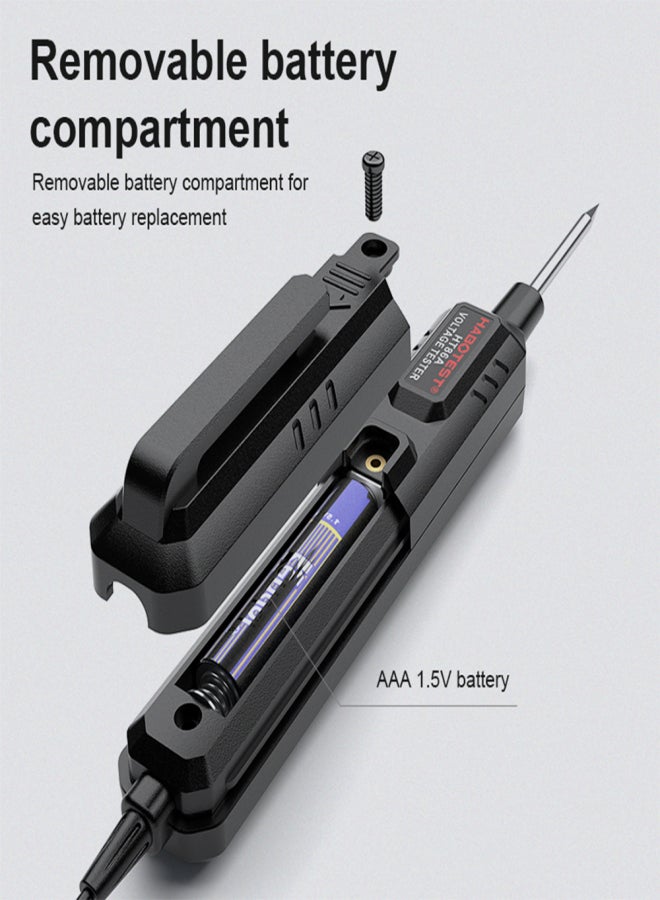 HABOTEST HABOTEST Car Voltage Detector Automotive Circuit Tester 0.8V-100V Automobile Fault Maintenance Circuit Test Pen LCD Digital Display with Portable PU Extended Spring Wire - Image 2