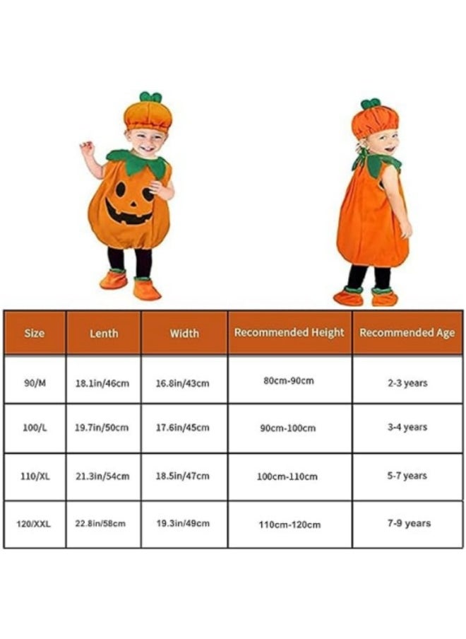Generic - Toddler Baby Pumpkin Costume Set Kids Girl Boy Infant Pumpkin Cosplay Outfit Costumes with Pumpkins Hat - Image 1