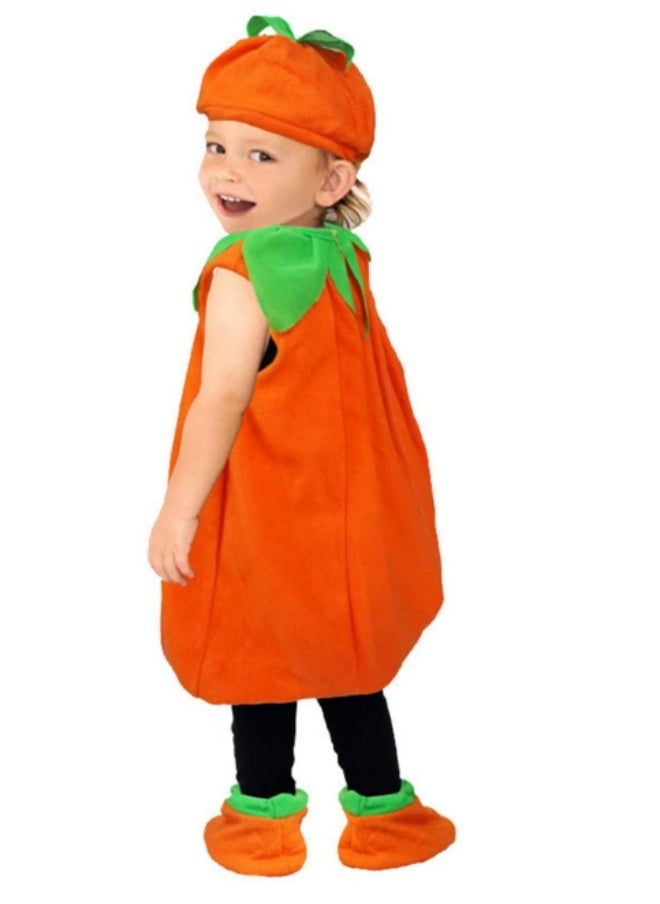 Generic - Toddler Baby Pumpkin Costume Set Kids Girl Boy Infant Pumpkin Cosplay Outfit Costumes with Pumpkins Hat - Image 1