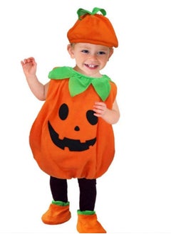 Toddler Baby Pumpkin Costume Set Kids Girl Boy Infant Pumpkin Cosplay Outfit Costumes with Pumpkins Hat