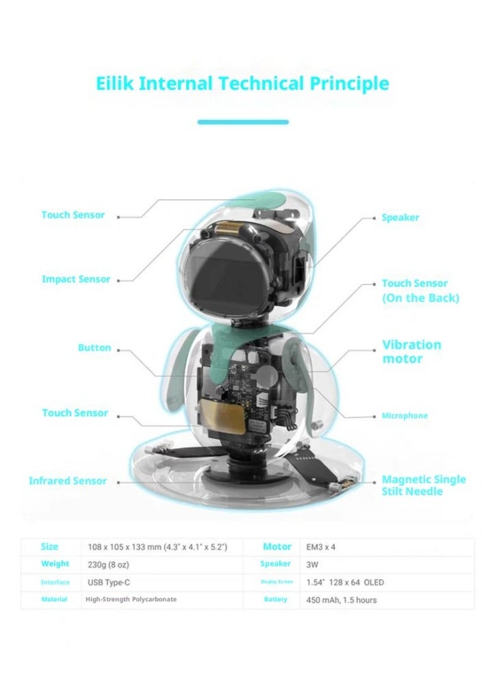 Eilik Robot: Intelligent Emotional, Emotional Voice-Interactive, AI-Powered Desktop Companion Electronic Pet Toy for Children - Image 5
