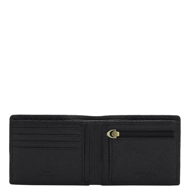 Da Milano black Black Bifold Leather Mens Wallet for Men | Best Price UAE