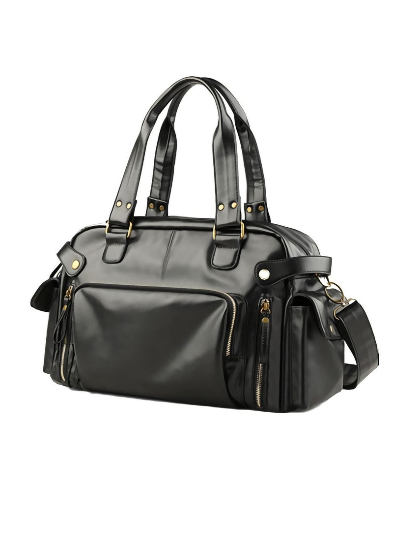 Y&D - Leather Duffel Bag Full Grain Travel Weekend Gym - Image 1