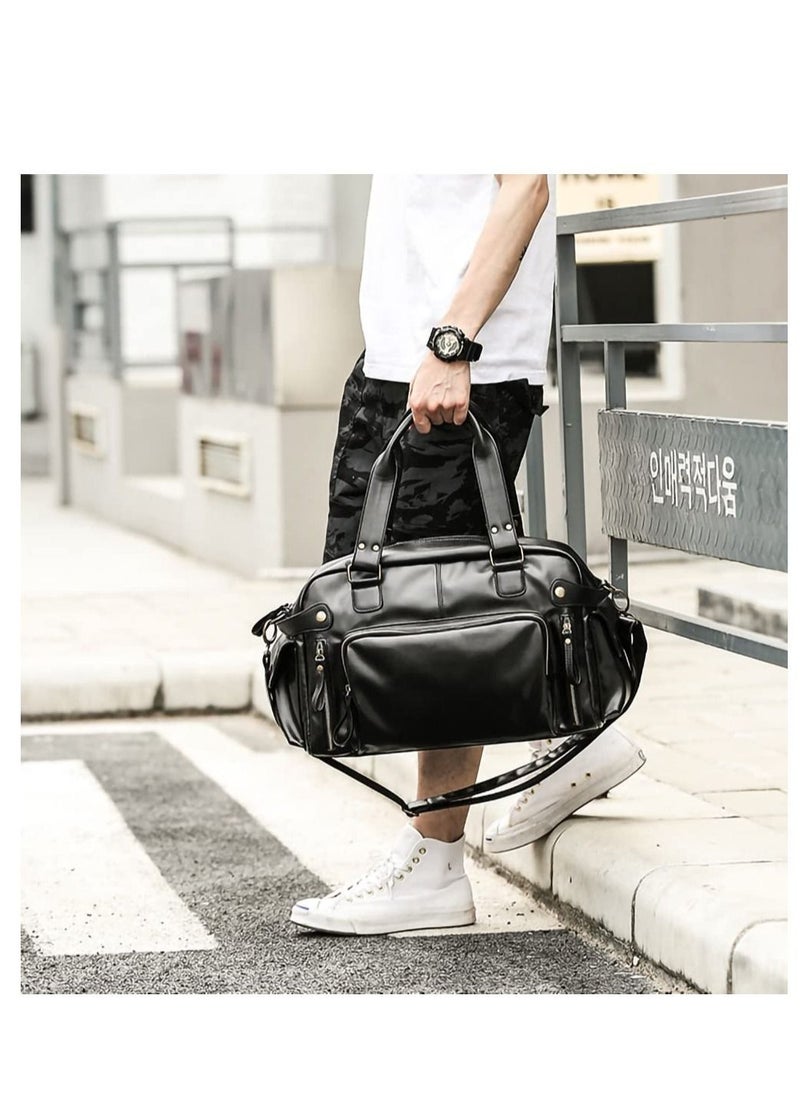 Y&D - Leather Duffel Bag Full Grain Travel Weekend Gym - Image 1