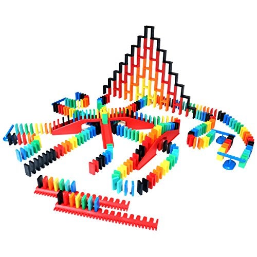 Bulk Dominoes ProDomino Kit  Dominoes Set STEM STEAM Small Toys Family Games for Kids Kids Toys and Games Building Toppling Chain Reaction Sets Expert - Image 1