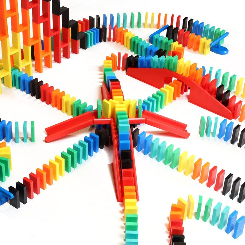 Bulk Dominoes ProDomino Kit  Dominoes Set STEM STEAM Small Toys Family Games for Kids Kids Toys and Games Building Toppling Chain Reaction Sets Expert - Image 3