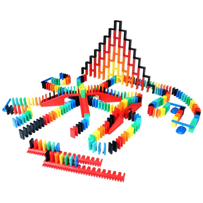 Bulk Dominoes ProDomino Kit  Dominoes Set STEM STEAM Small Toys Family Games for Kids Kids Toys and Games Building Toppling Chain Reaction Sets Expert - Image 2