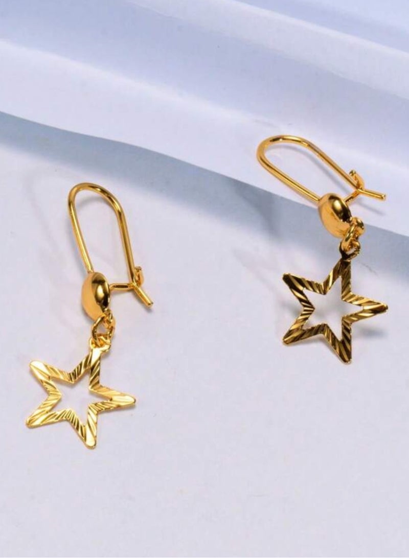 Jewelry 4You Elegant 21k Gold Plated Earrings For Women - Image 1