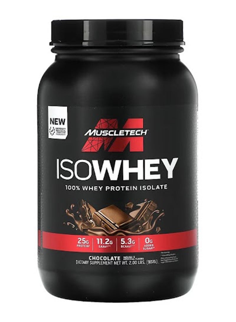 MuscleTech Iso Whey Protein Chocolate 2.00lbs 907 G - Image 1