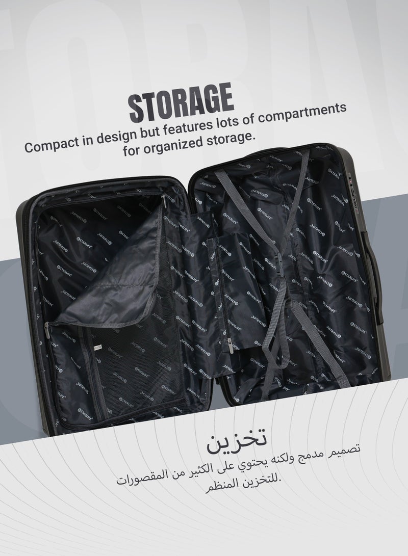 ستار لايف مجموعة الأمتعة 3 قطع PP حقيبة جانبية صلبة 360 درجة عجلات دوارة مجموعة حقائب سفر ترولي مع قفل TSA 20/24/28 بوصة - Image 3